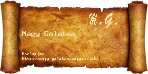 Magy Galatea névjegykártya